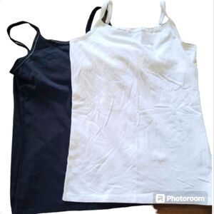 SO White Black Lace Camis Built In Bralets Size Large Juniors